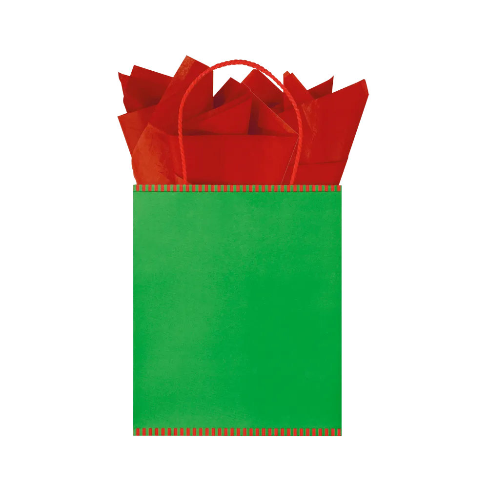 2-Tone Kraft Gift Bag - Christmas Mix