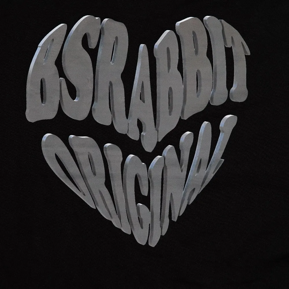 3D HEART BSRABBIT LONG SLEEVE BLACK