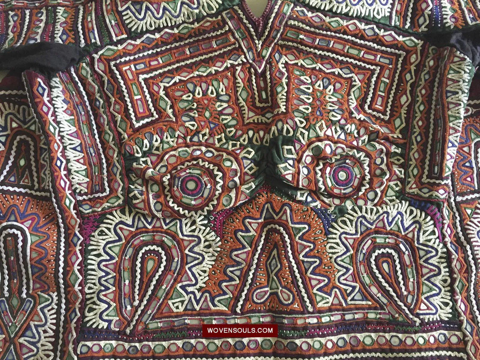 957 SOLD Superb Choli Blouse - Vintage Rabari Embroidery from Gujarat