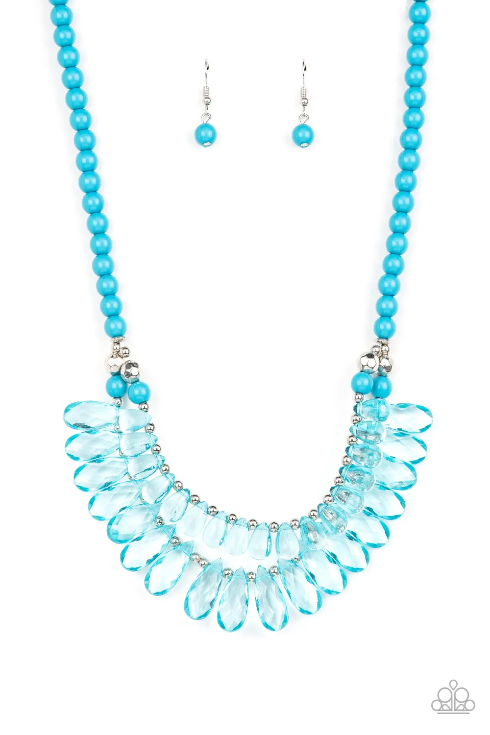 All Across the GLOBETROTTER - Blue Necklace - Paparazzi Accessories