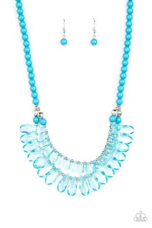 All Across the GLOBETROTTER - Blue Necklace - Paparazzi Accessories