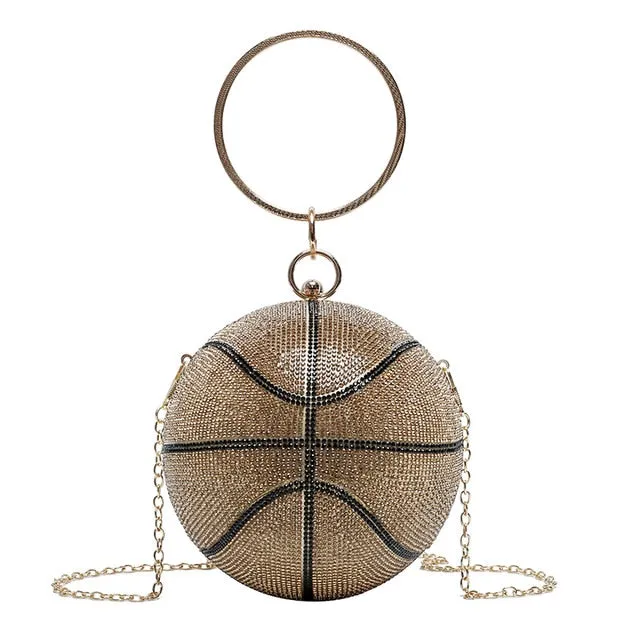 B Ball Rhinestone purse