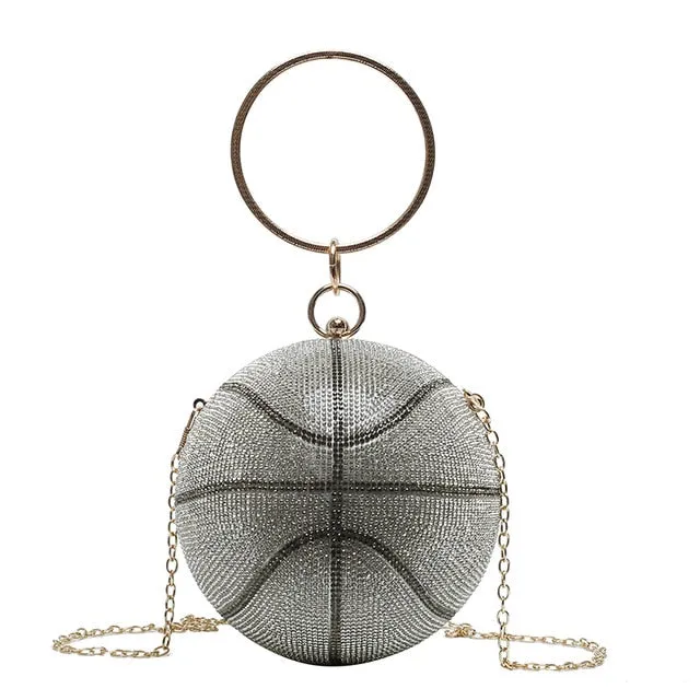 B Ball Rhinestone purse