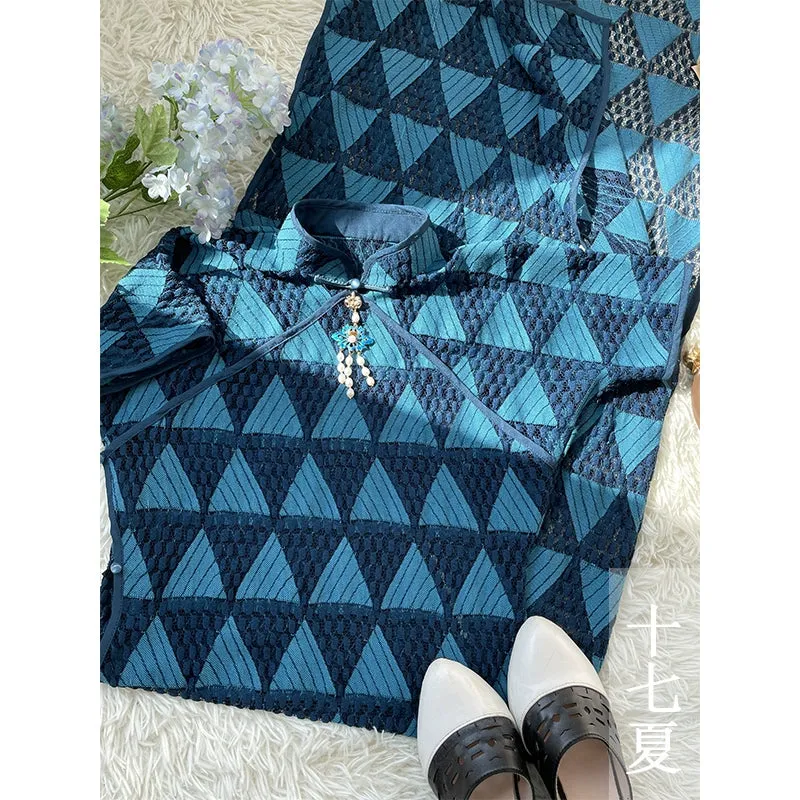 Ban Shan 半山 Half Mountain 1930s Retro Print Short Sleeve Qipao