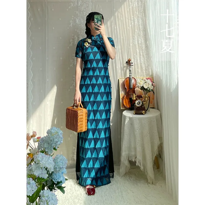 Ban Shan 半山 Half Mountain 1930s Retro Print Short Sleeve Qipao
