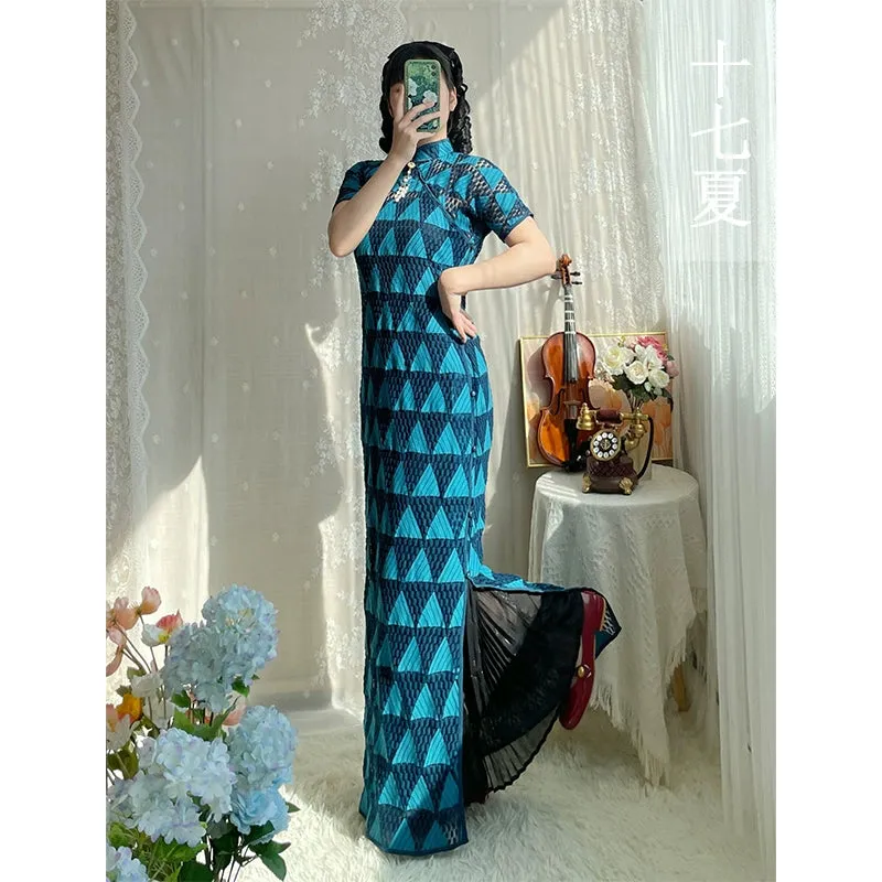 Ban Shan 半山 Half Mountain 1930s Retro Print Short Sleeve Qipao