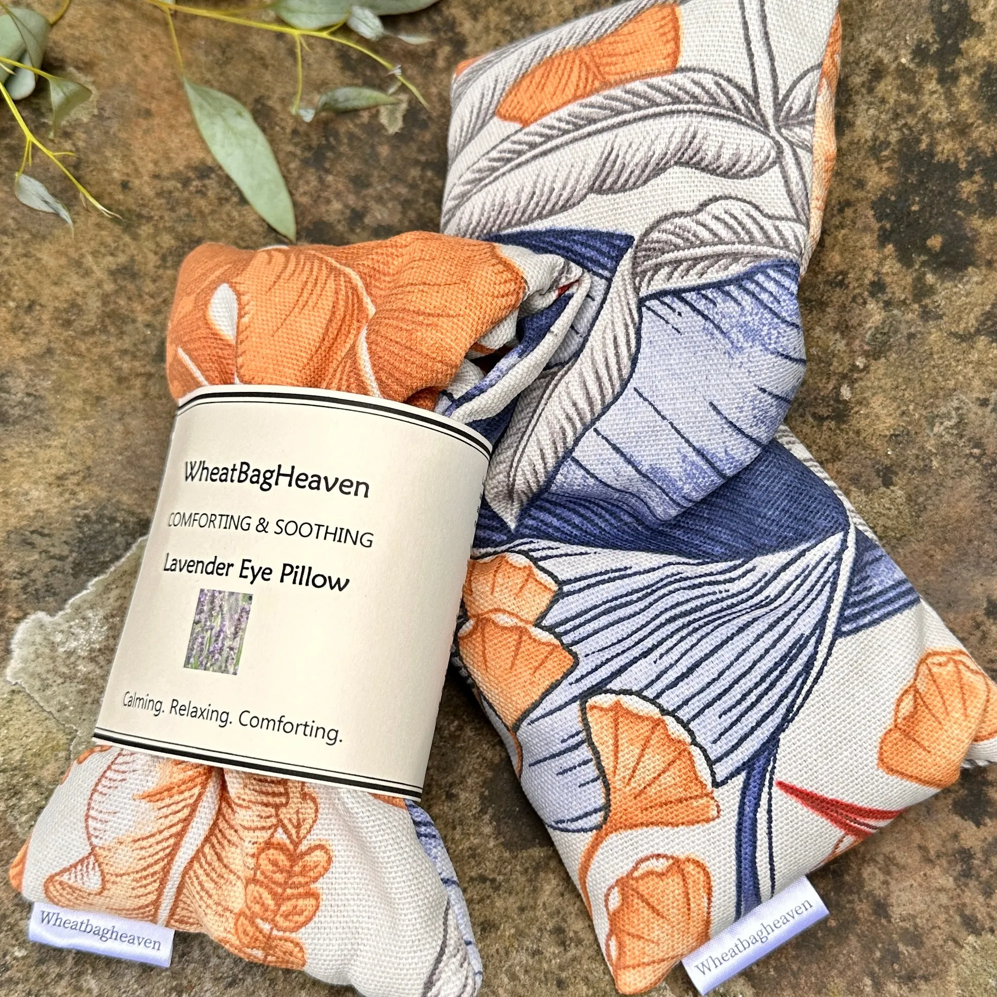 Best flax seed eye pillows in Maldives tropical print. Sleep mask relaxation aid