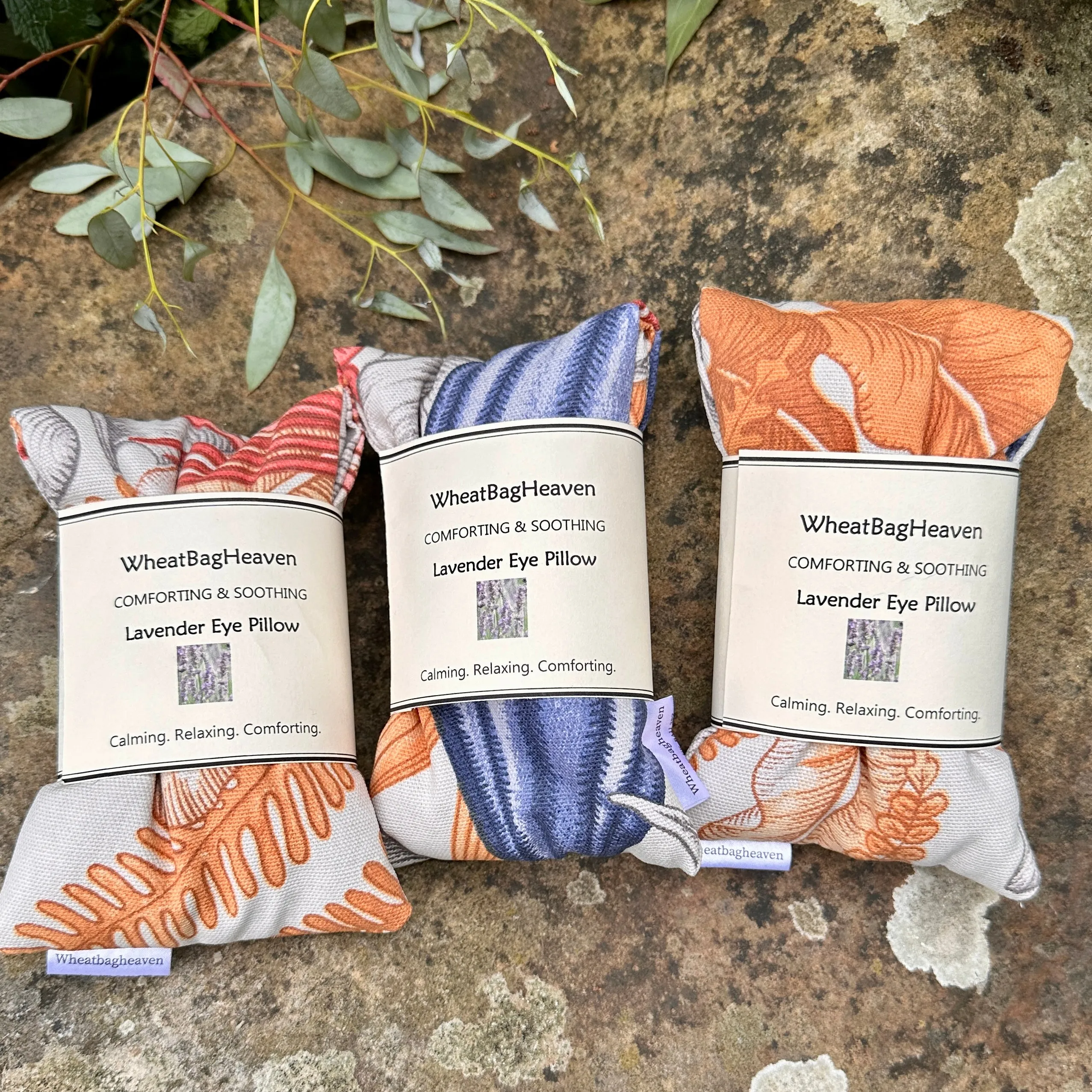 Best flax seed eye pillows in Maldives tropical print. Sleep mask relaxation aid
