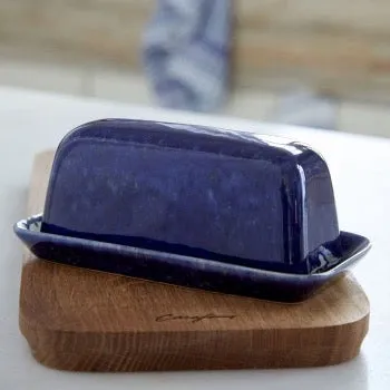 Blue Ceramic Butter Dish