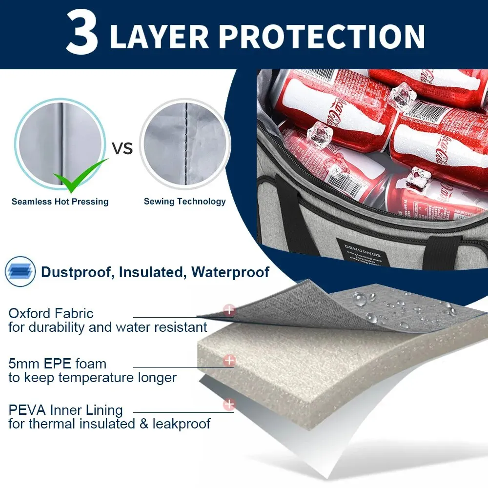 Car Cooler Bag Thermal Lunch Bag Insulated Snack Bag