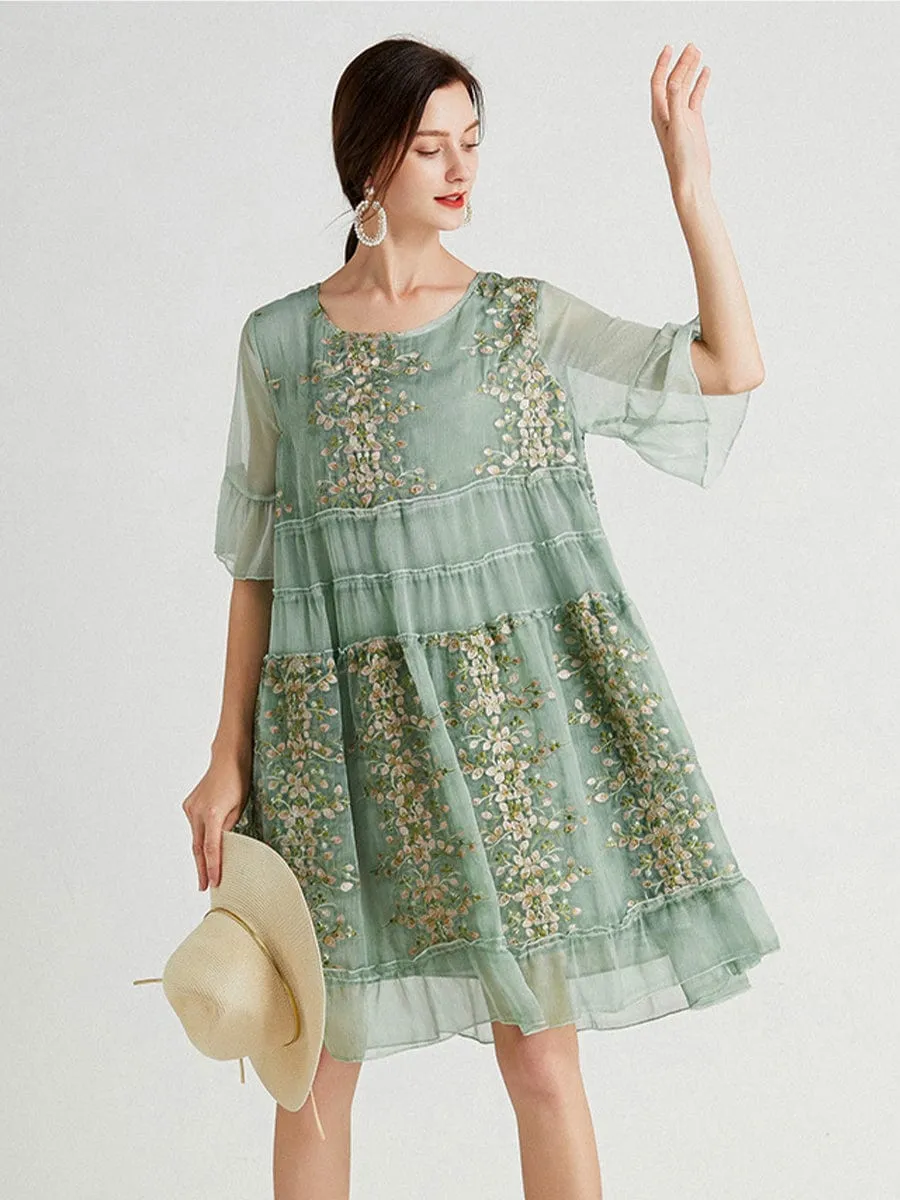 Casual Mini Dress with Tassel Detail