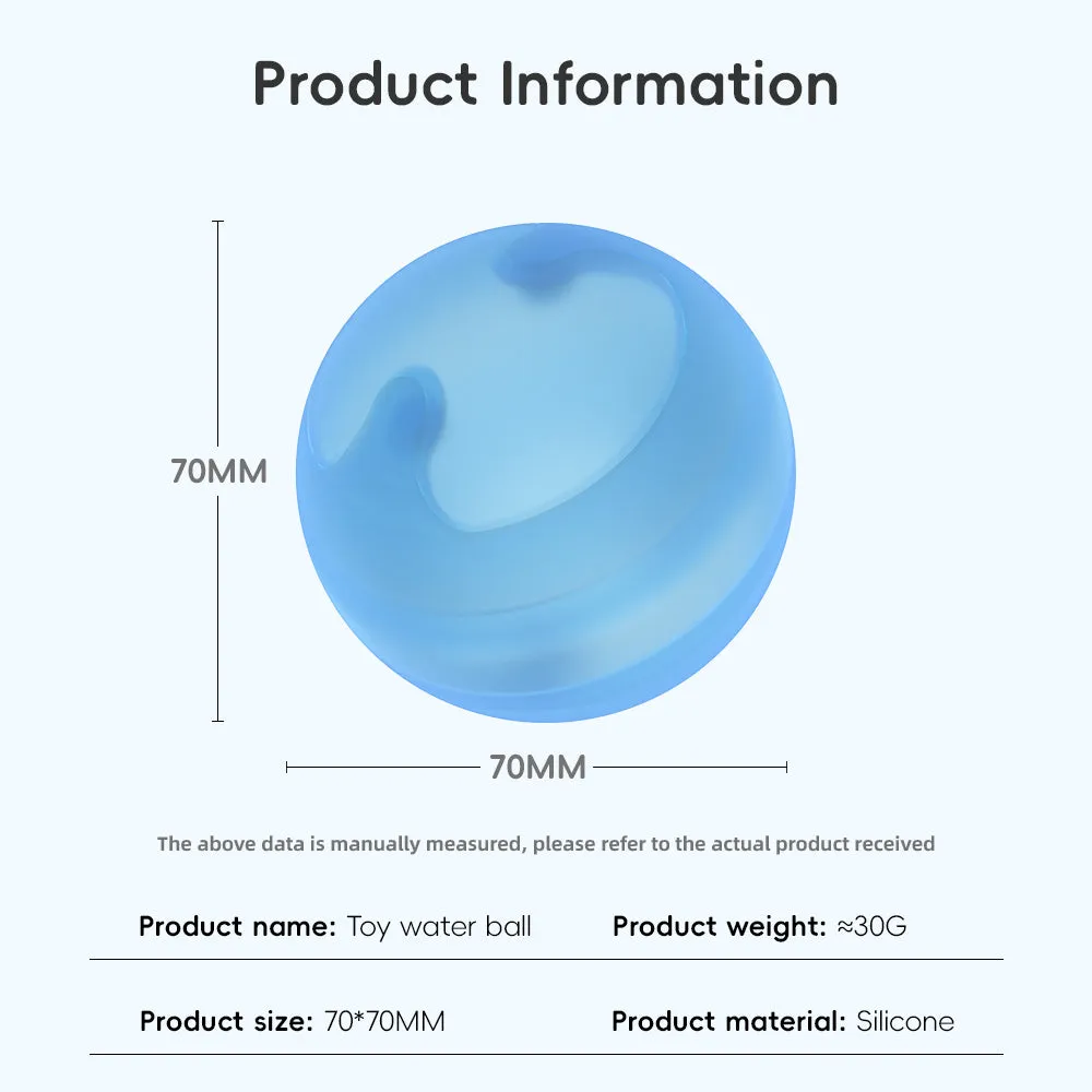 CATCHMEE Reusable & Refillable Magnet-Free Water Balloons with Mesh Bag - Available in 6/12/18/24 Pcs