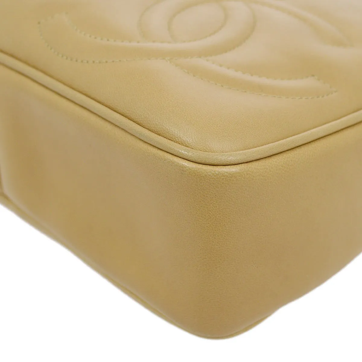 CHANEL 1994-1996 Triple CC Camera Bag Small Beige Lambskin 01999