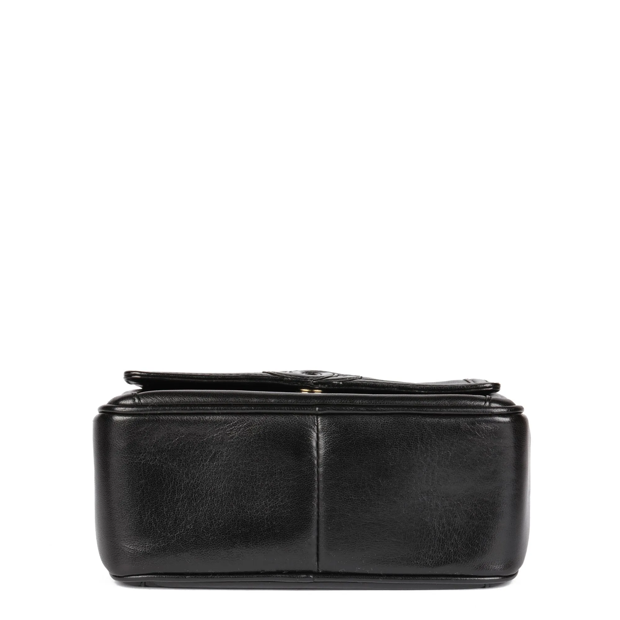 Chanel Black Lambskin Vintage Mini Fringe Camera Bag