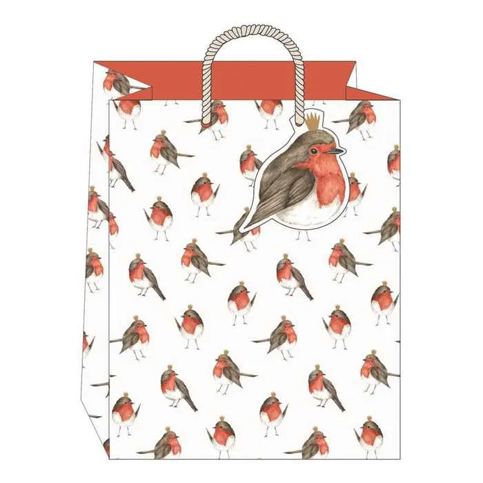 Christmas Gift Bag Robins