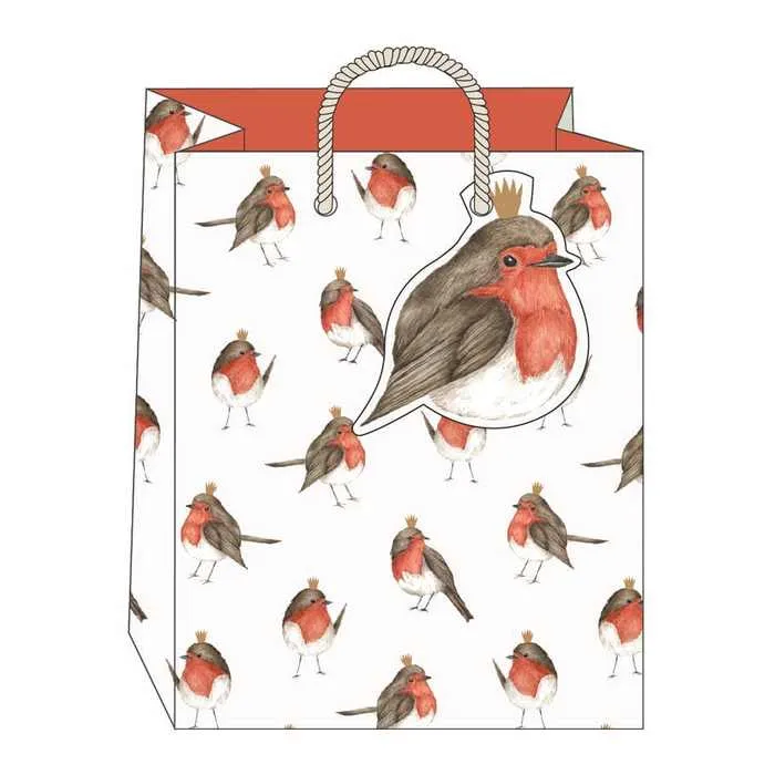 Christmas Gift Bag Robins