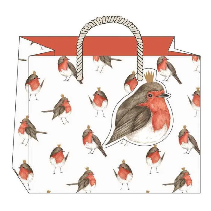Christmas Gift Bag Robins