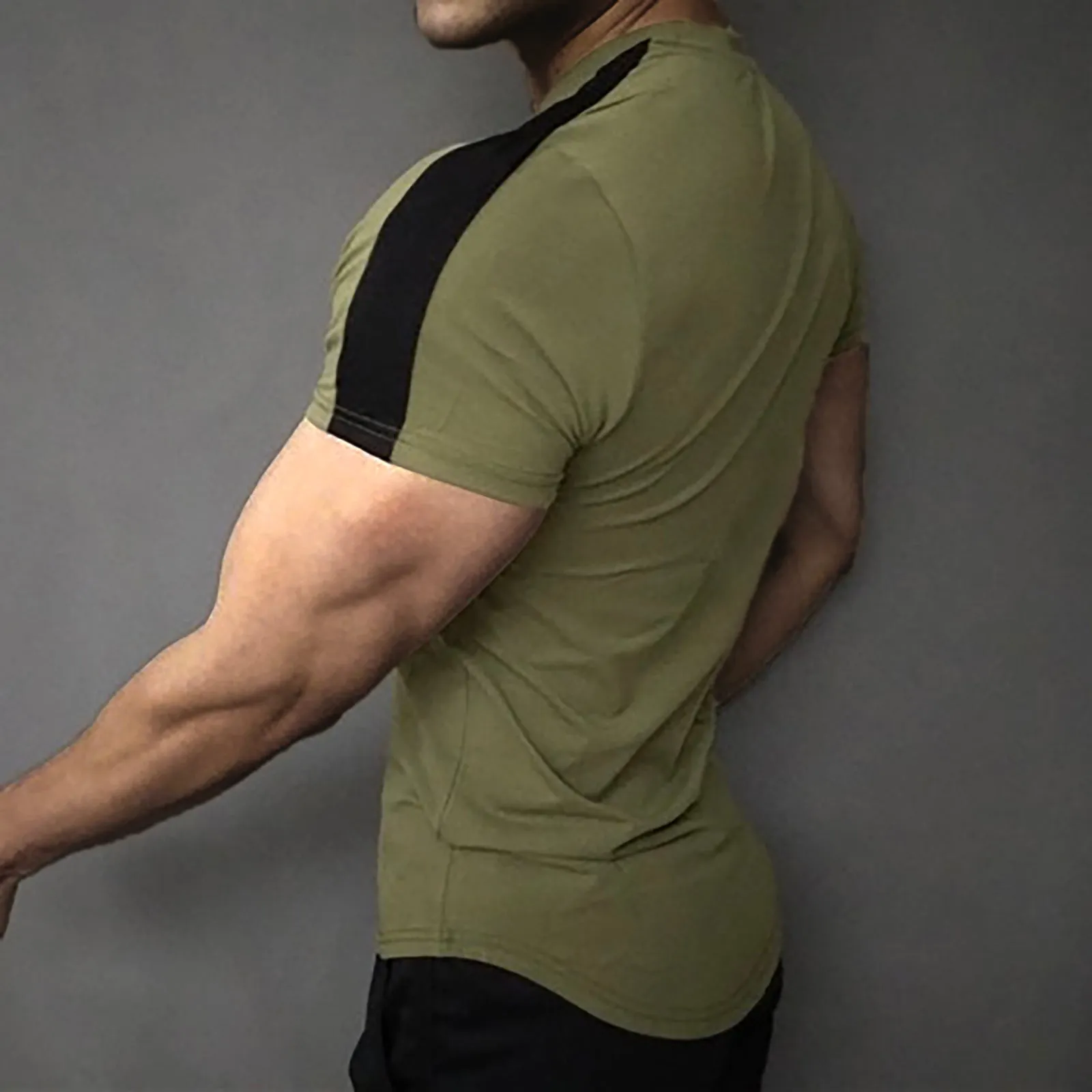 COLOR BLOCK STRETCH QUICKDRY TEE