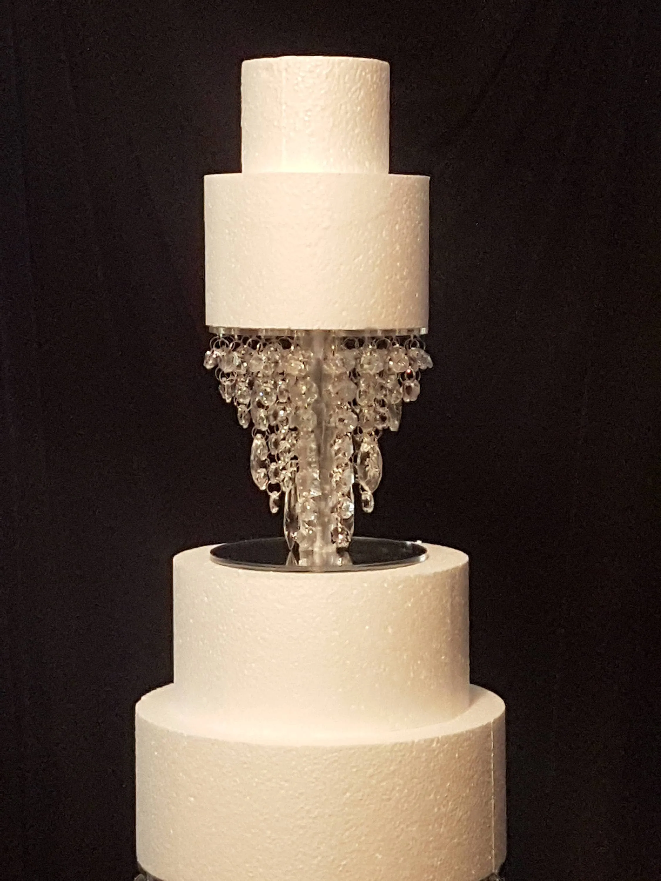 Crystal cake stand, 2 tier set ,6" & 12" CHANDELIER DESIGN Faux crystal by Crystal wedding uk