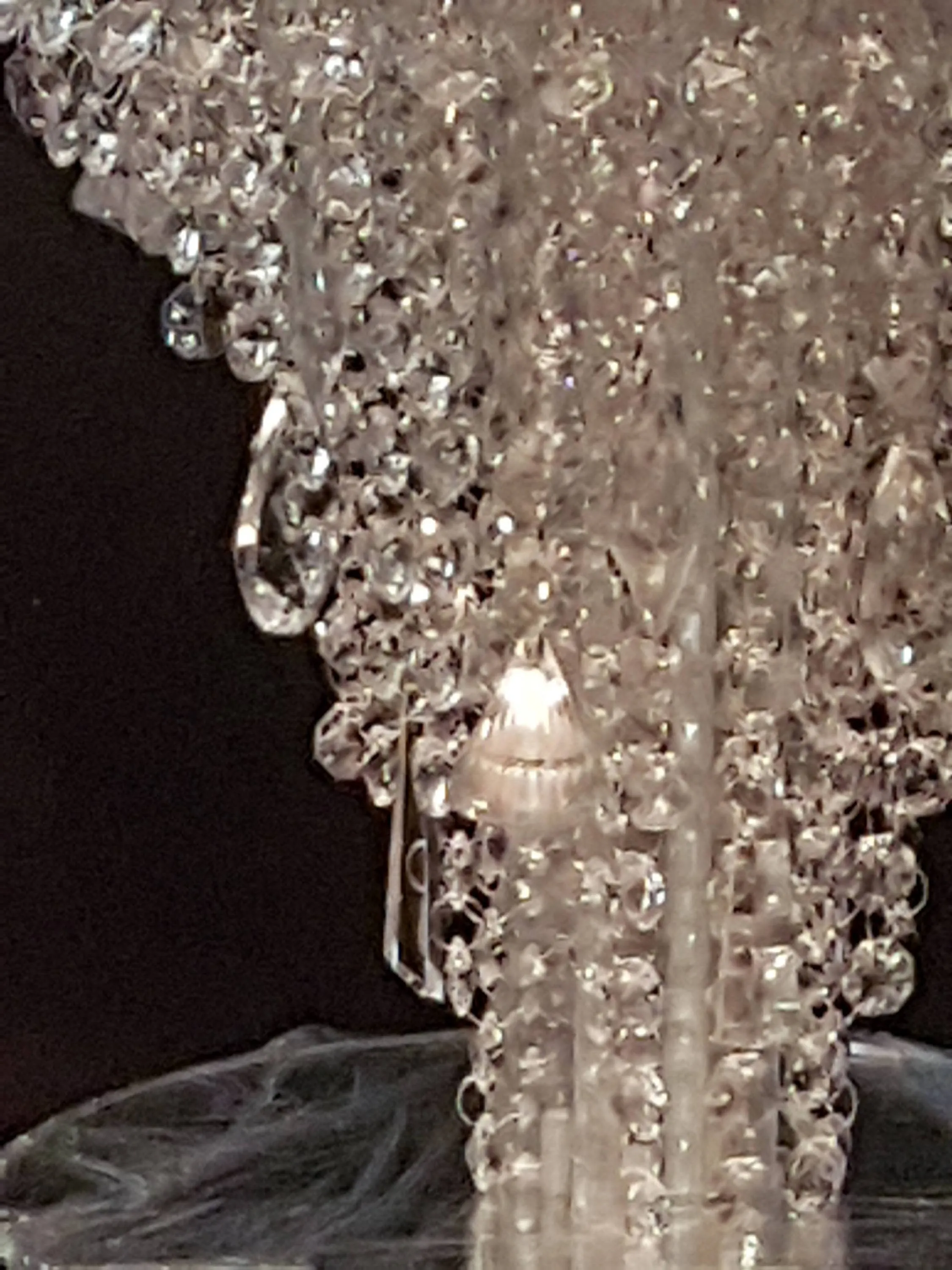 Crystal cake stand, 2 tier set ,6" & 12" CHANDELIER DESIGN Faux crystal by Crystal wedding uk