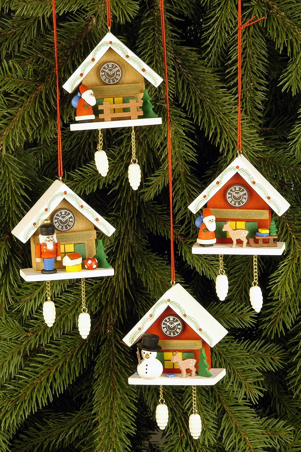 Cuckoo Clock - Nutcracker under Snow-capped Roof - Christmas tree decoration  (Pre-Order Item)