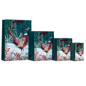 Design By Violet Pheasant Christmas Gift Bag