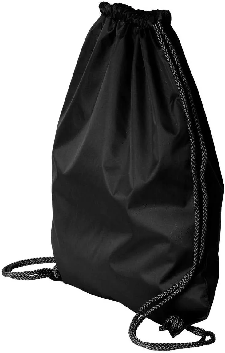 Economical Polyester Sports Drawstring Backpacks, Set of 12