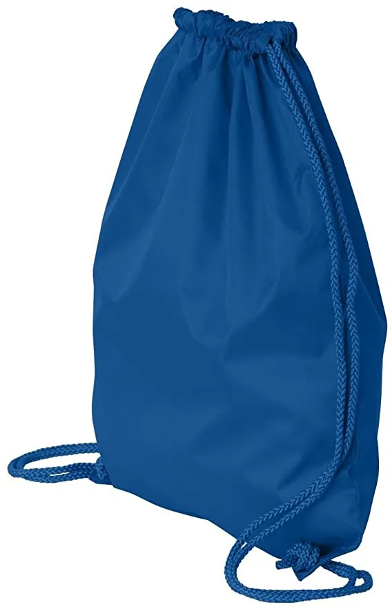 Economical Polyester Sports Drawstring Backpacks, Set of 12