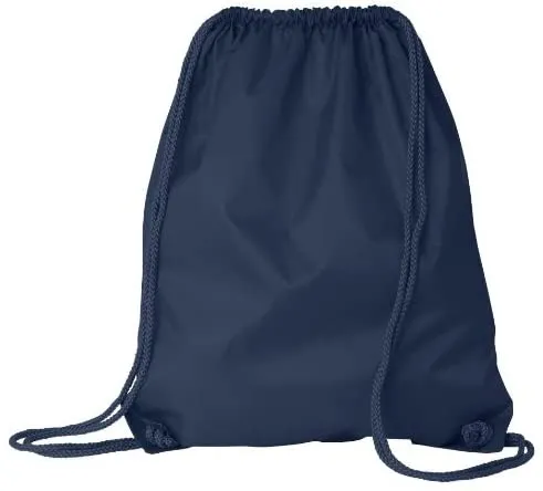 Economical Polyester Sports Drawstring Backpacks, Set of 12