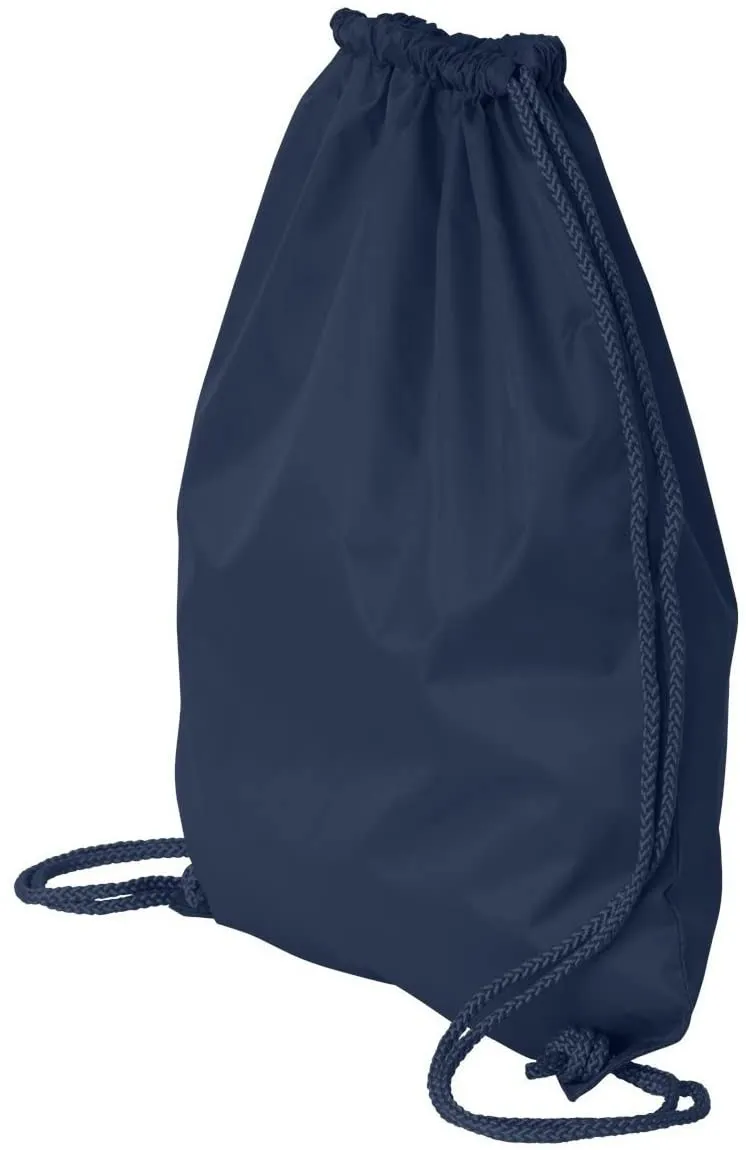 Economical Polyester Sports Drawstring Backpacks, Set of 12