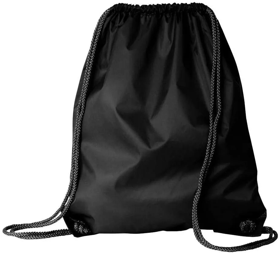 Economical Polyester Sports Drawstring Backpacks, Set of 12