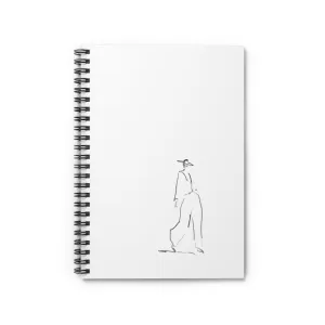 Elegant Fashion Sketch Spiral Notebook - Ruled Line for Creatives