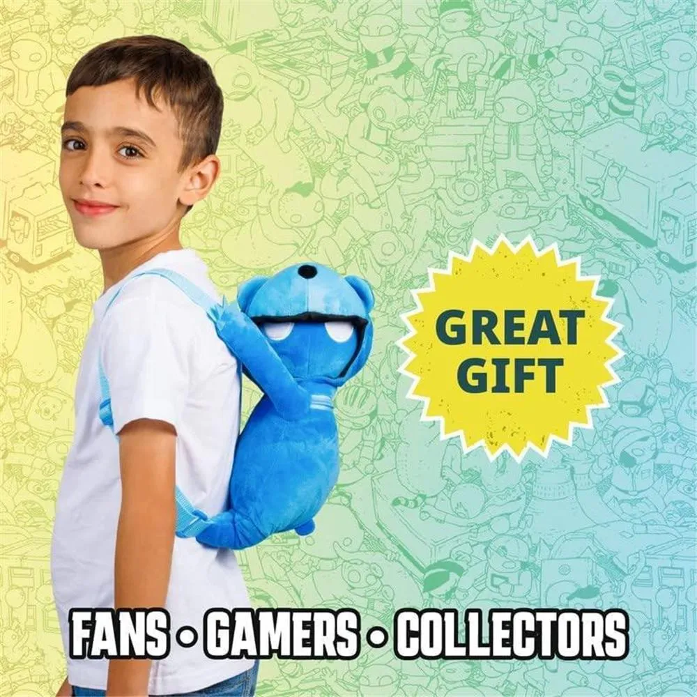 Gang Beasts Blue Bear Plush Backpack School Bag Video Game Character PMI International