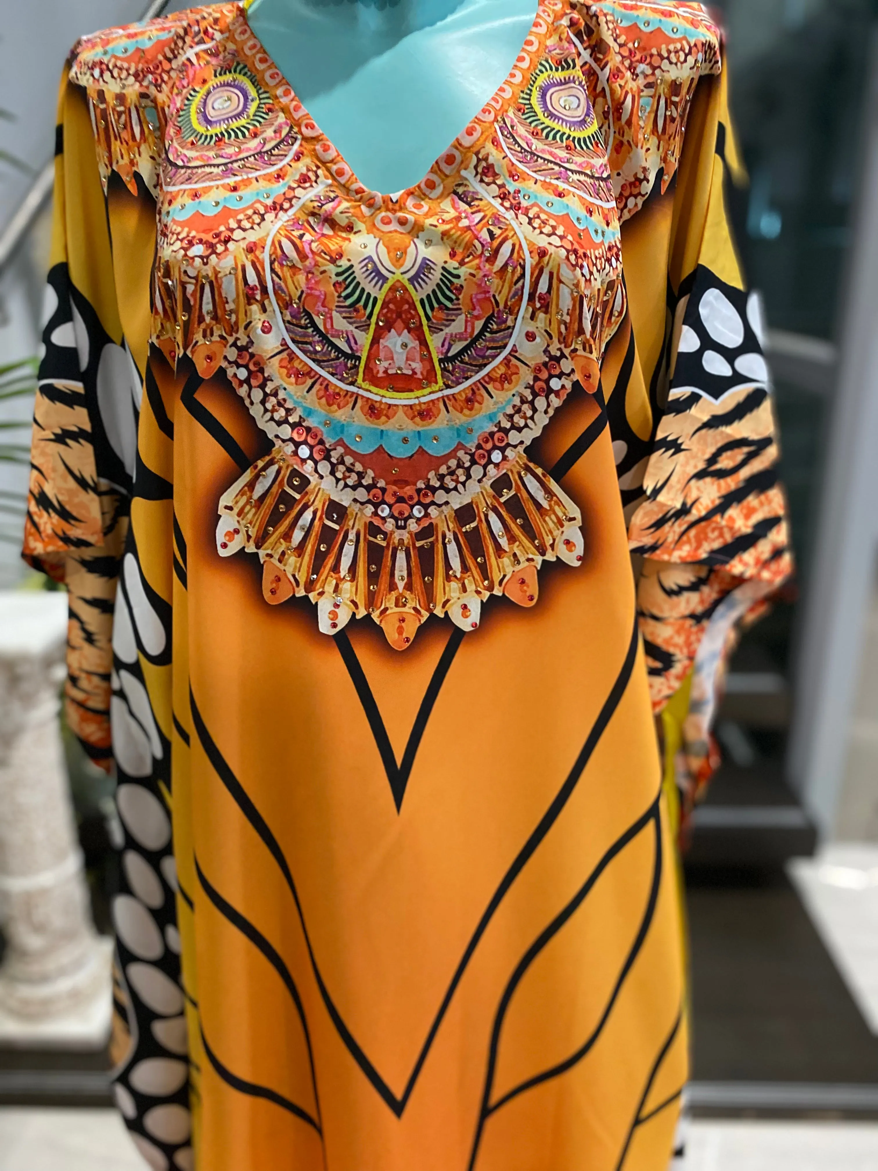 Glamorous Mia Embellished Kaftan Dress – Limited Stock!