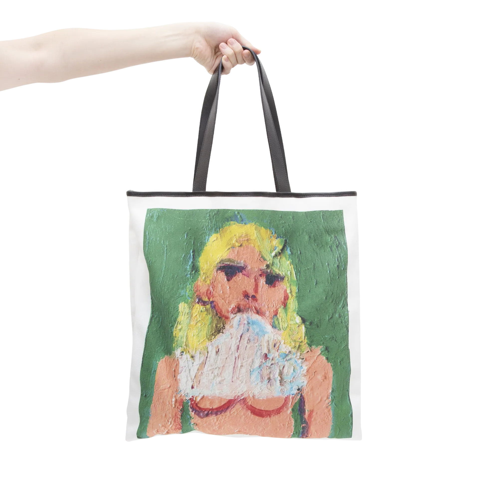 Graphic Print Tote Bag — "Blonde"