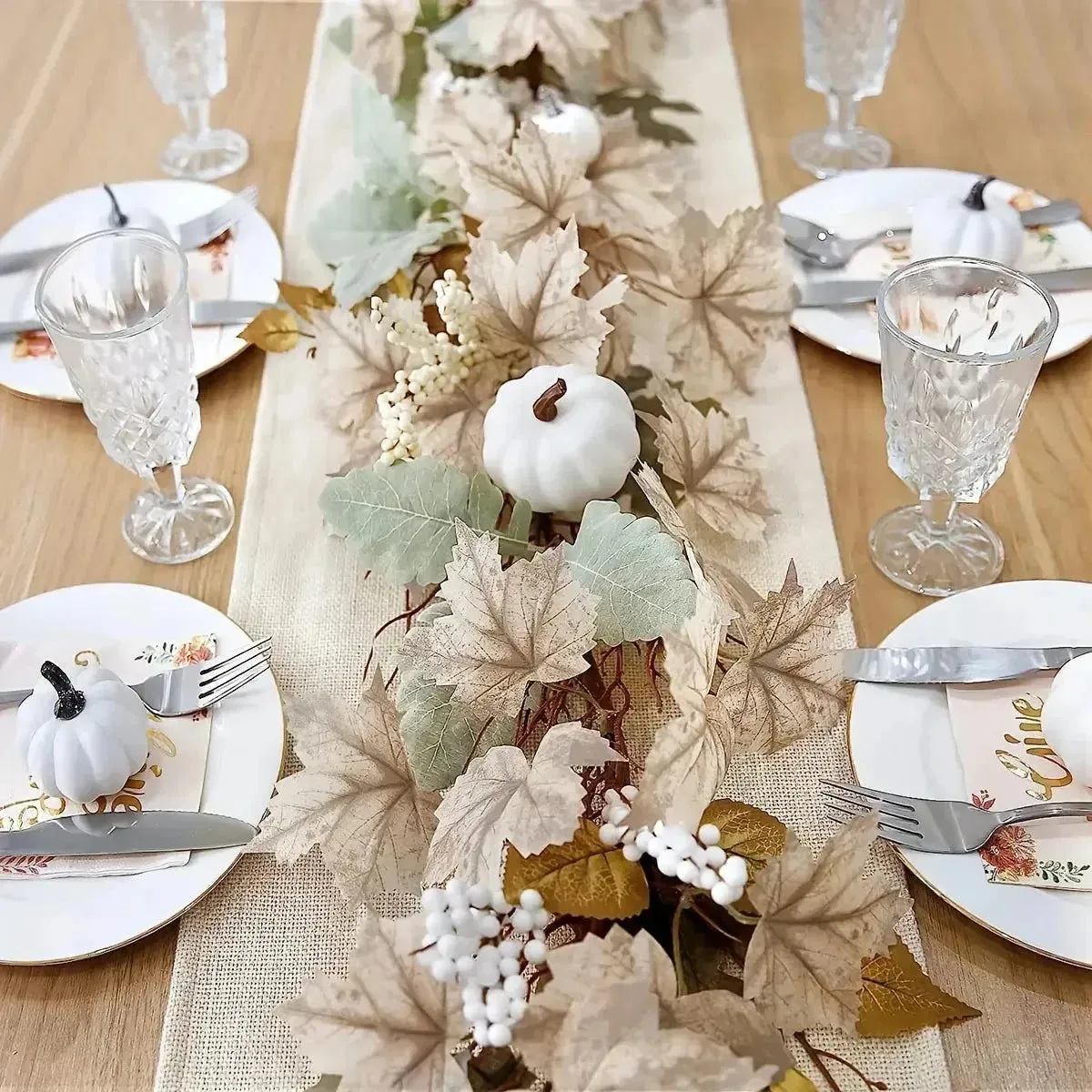 HarvestCharm Decor - Hängende Herbstliche Türdekoration für Halloween und Erntedankfest