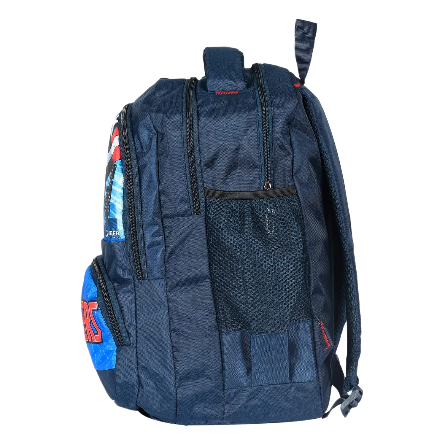 Heart Home Marvel Captain America Print School Bag for Kids|Stylish Backpacks for Kids|Rexine Waterproof Shoulder Straps Bag (Blue)
