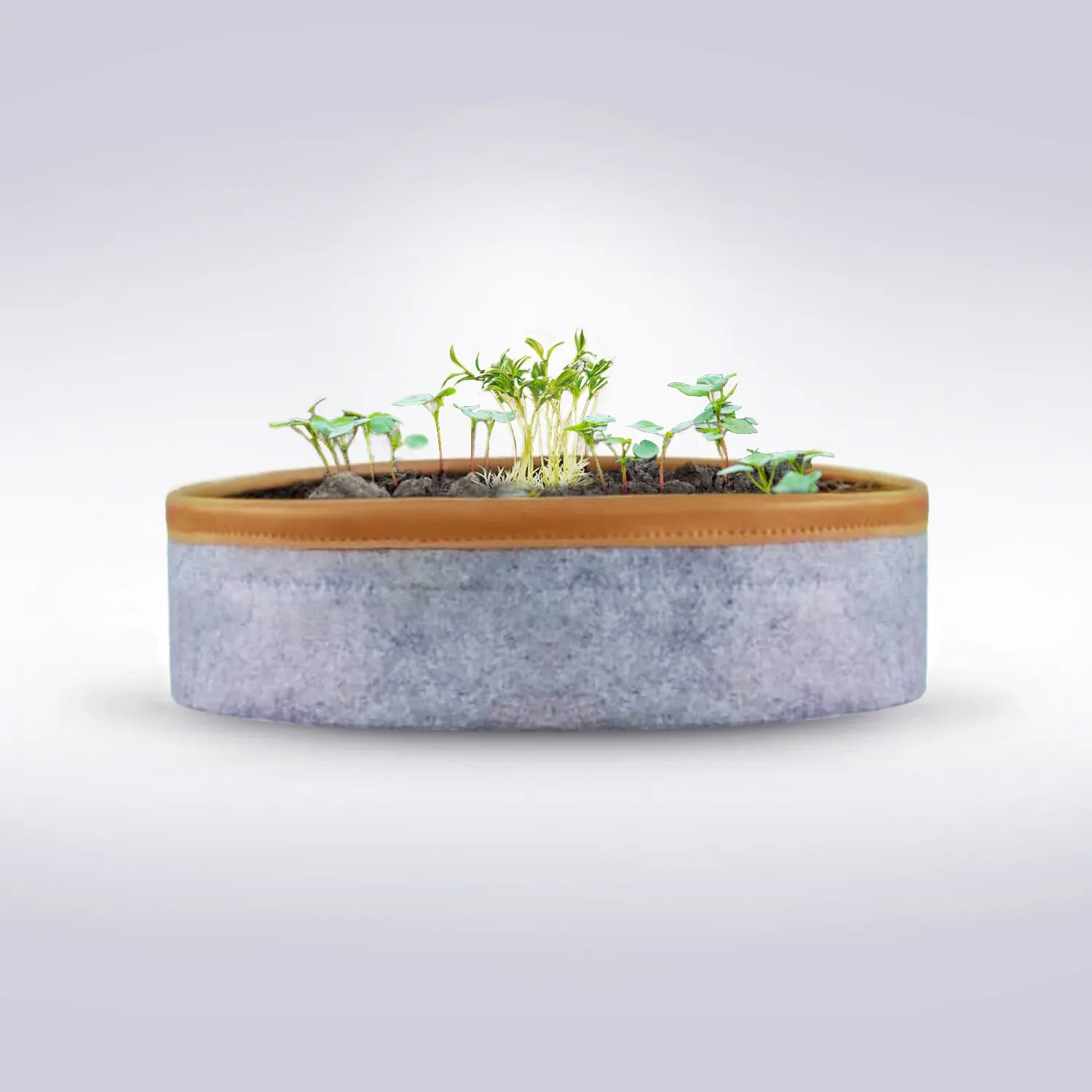 HIPPO NonWoven Fabric Grow Bag Pots 400 GSM Ideal for Outdoor, Gardening, Suitable for Spinach, Small Plants Grey Color
