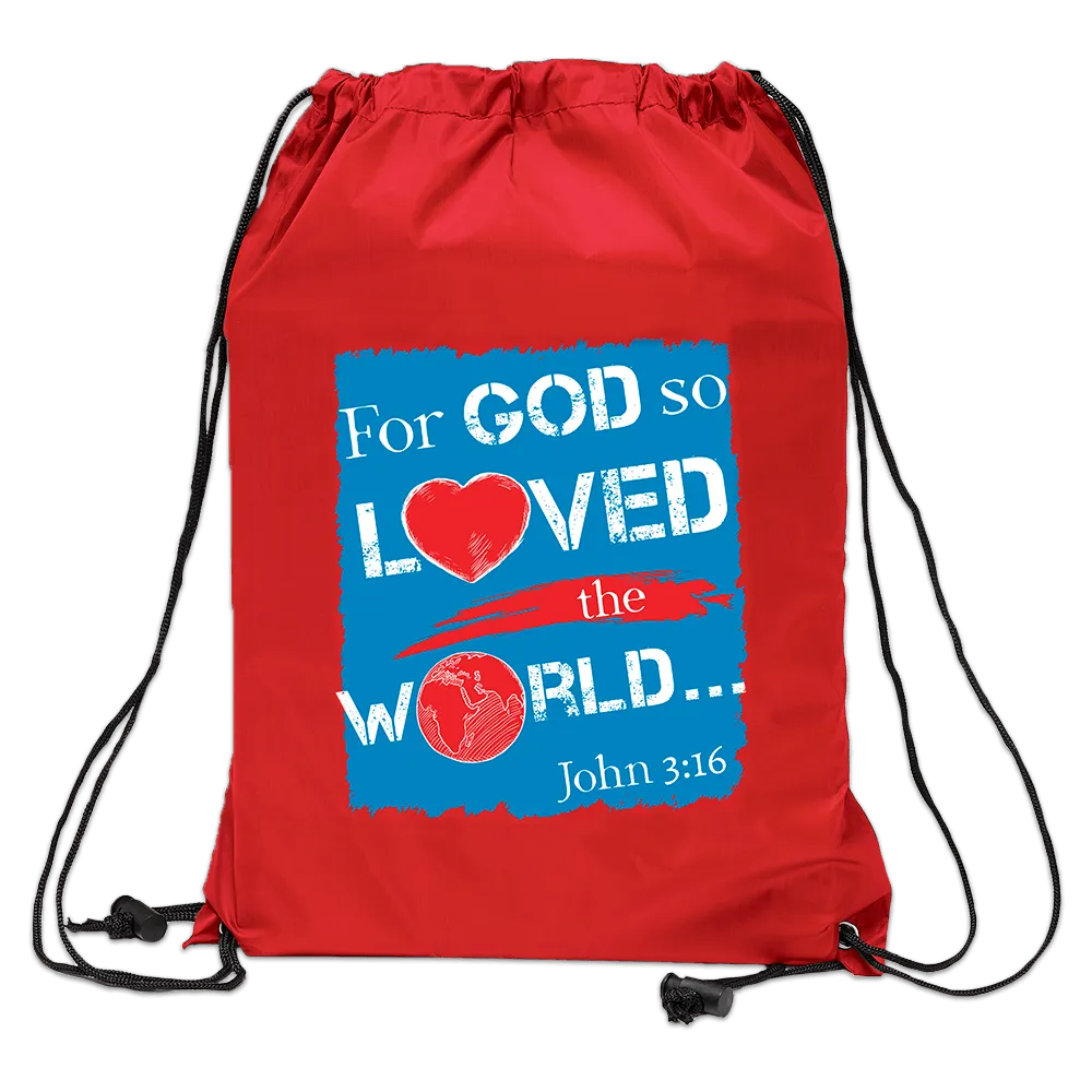 John 3:16 Adjustable Drawstring Bag