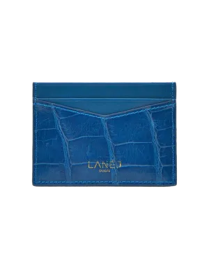 Lake Blue Crocodile Signatue Card Holder