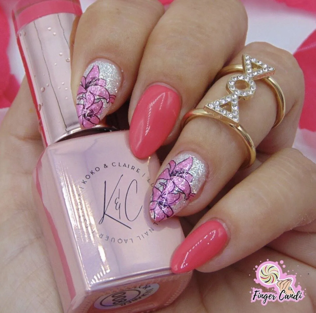 Lovely Lilies (CjS-109) Steel Layered Nail Art Stamping Plate