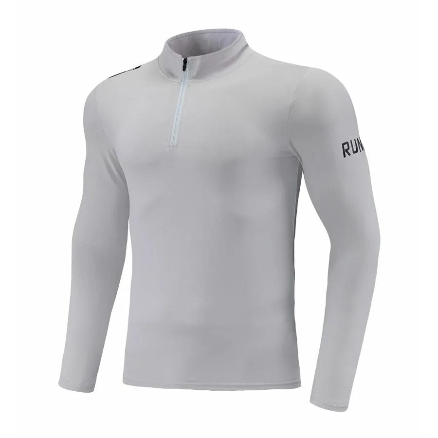 Men Fitness Sport Uniform Long Sleeve Compression Tshirt GYM Male Running Sweatshirt Tops Bodybuilding Tee Homme Outdoor Clothes