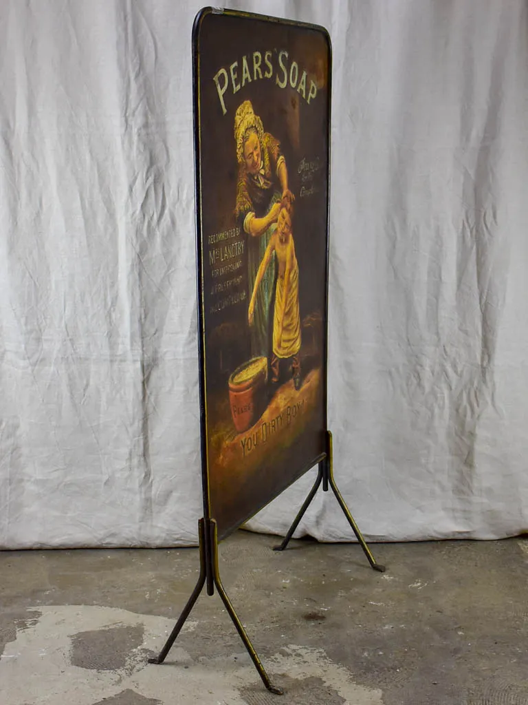 Mid century English Pears Soap metal screen