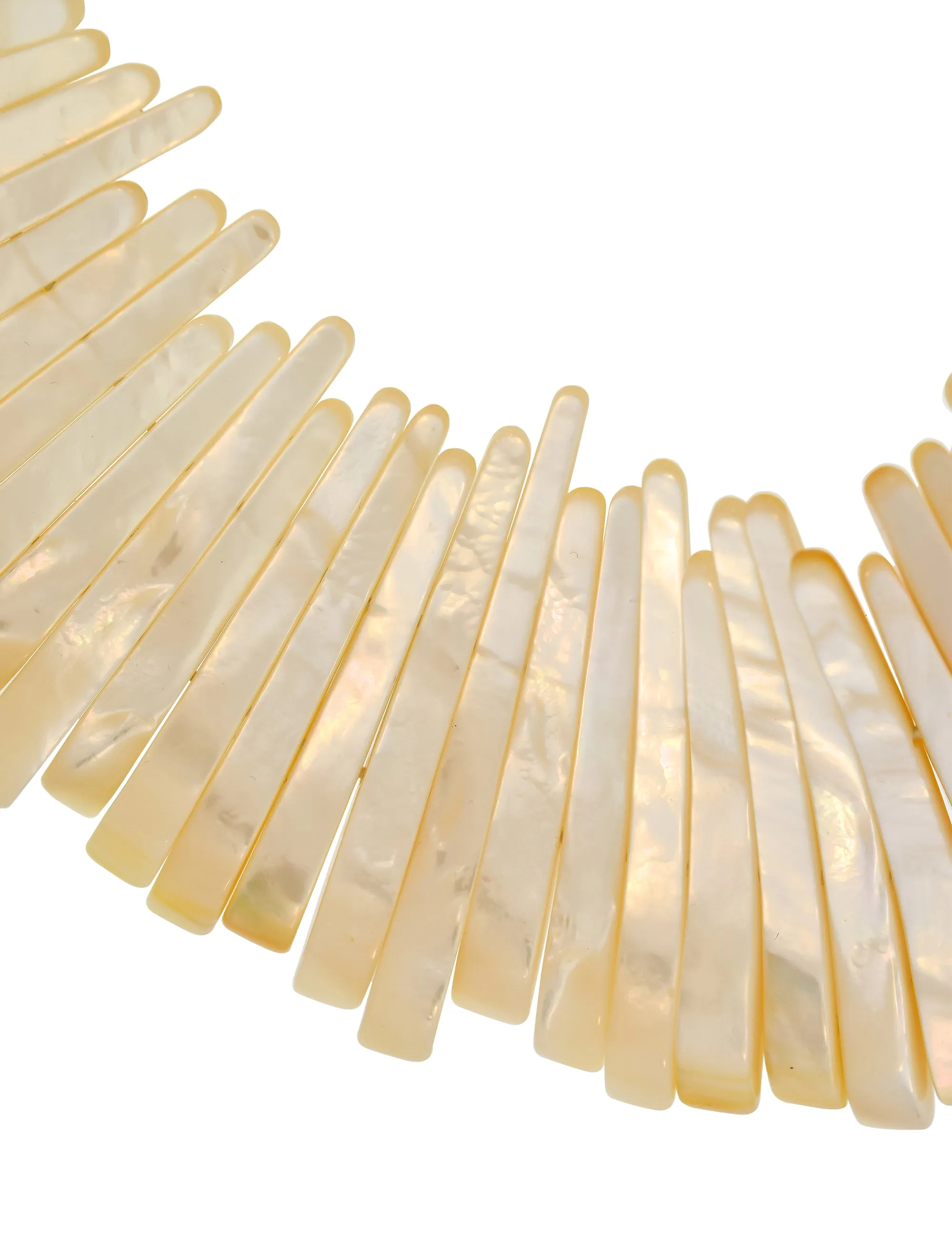 Monies Vintage Exceptional Curved Mother of Pearl Collar Necklace