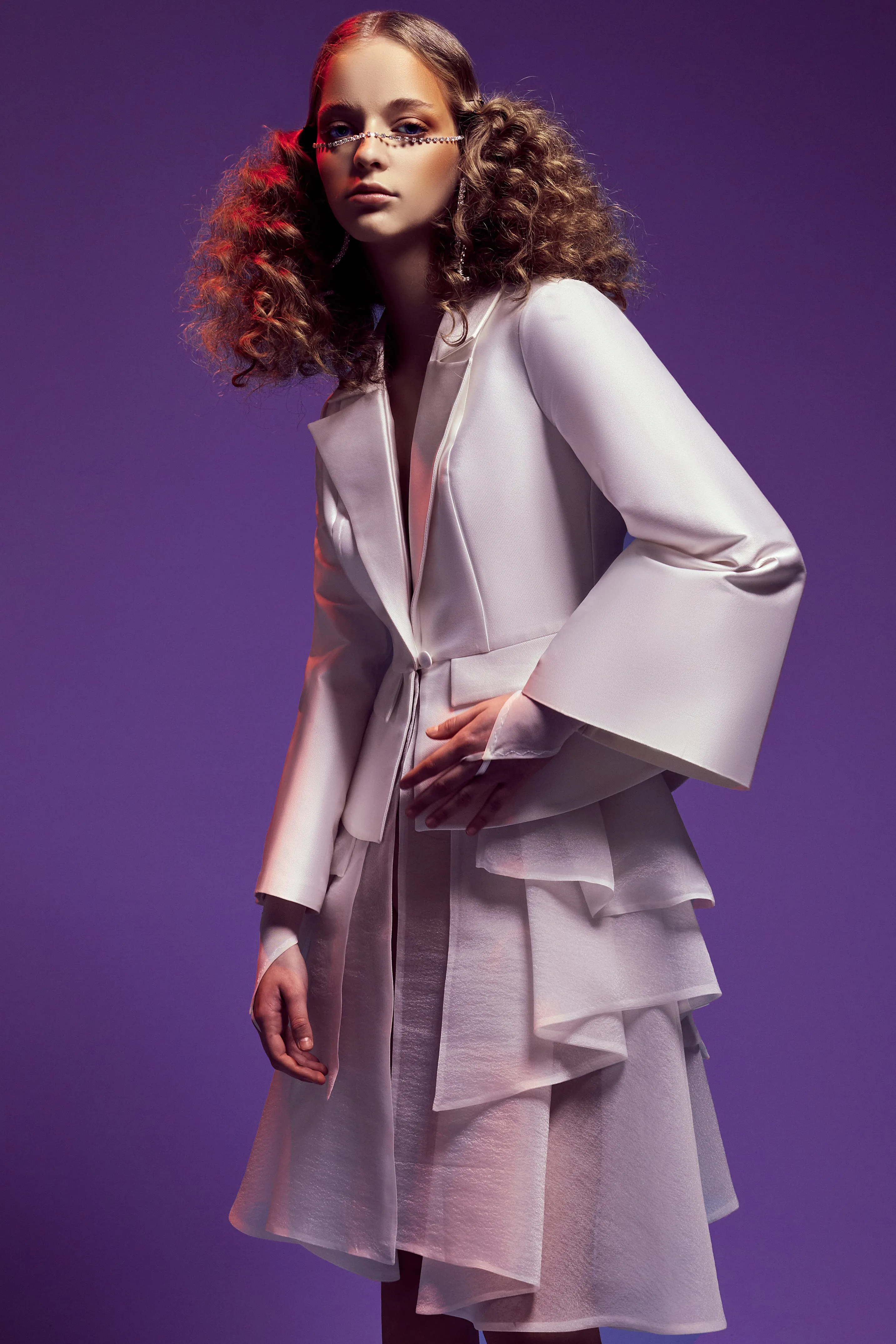 Organza Ruffled Jacket and Pant