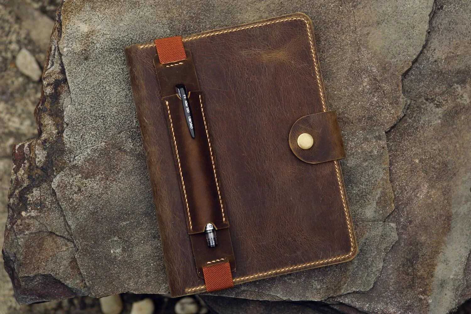 Personalized rhodia webnotebook leather cover A5