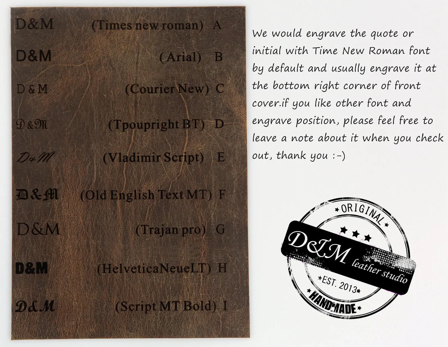 Personalized rhodia webnotebook leather cover A5