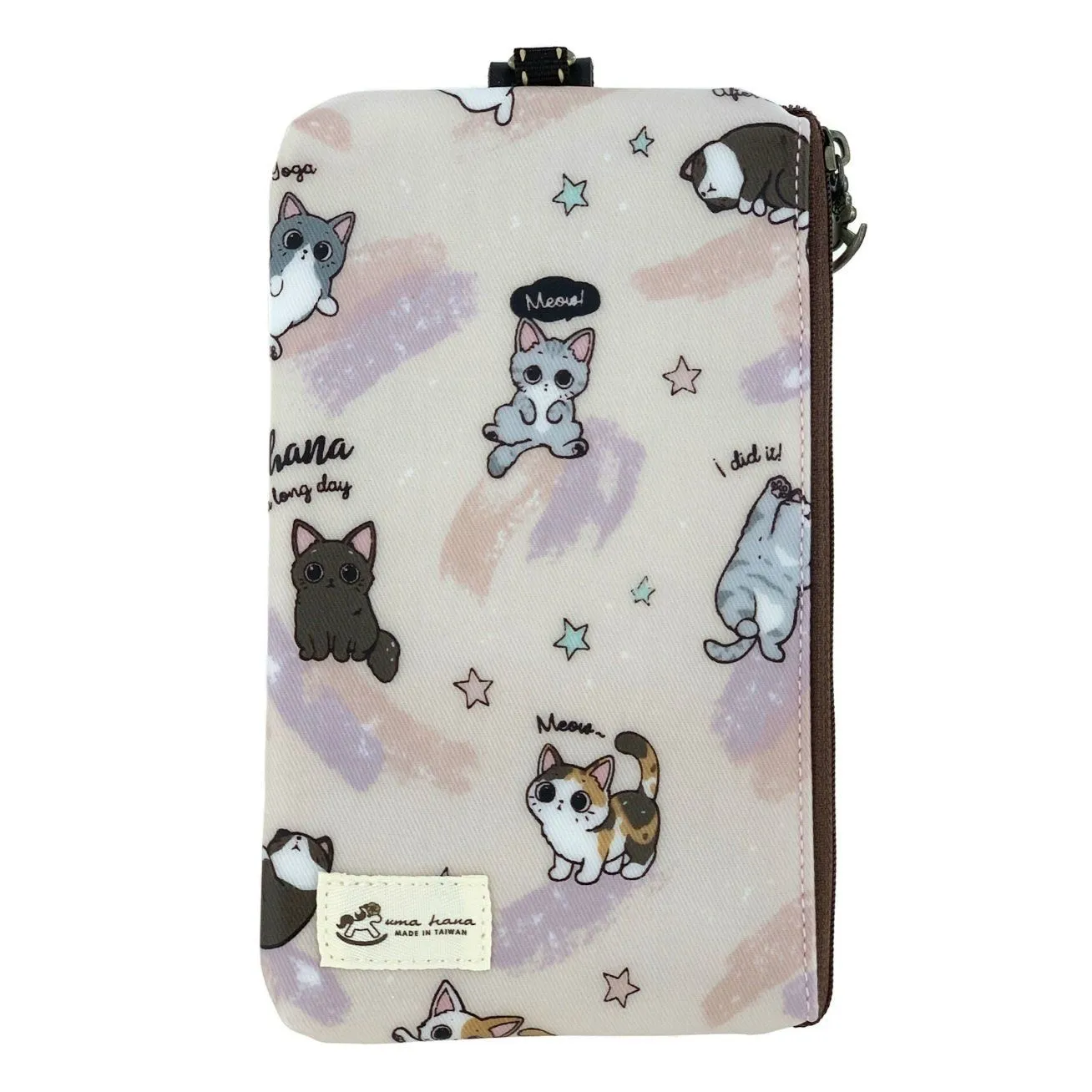 Pink Cat Yoga Phone Pouch
