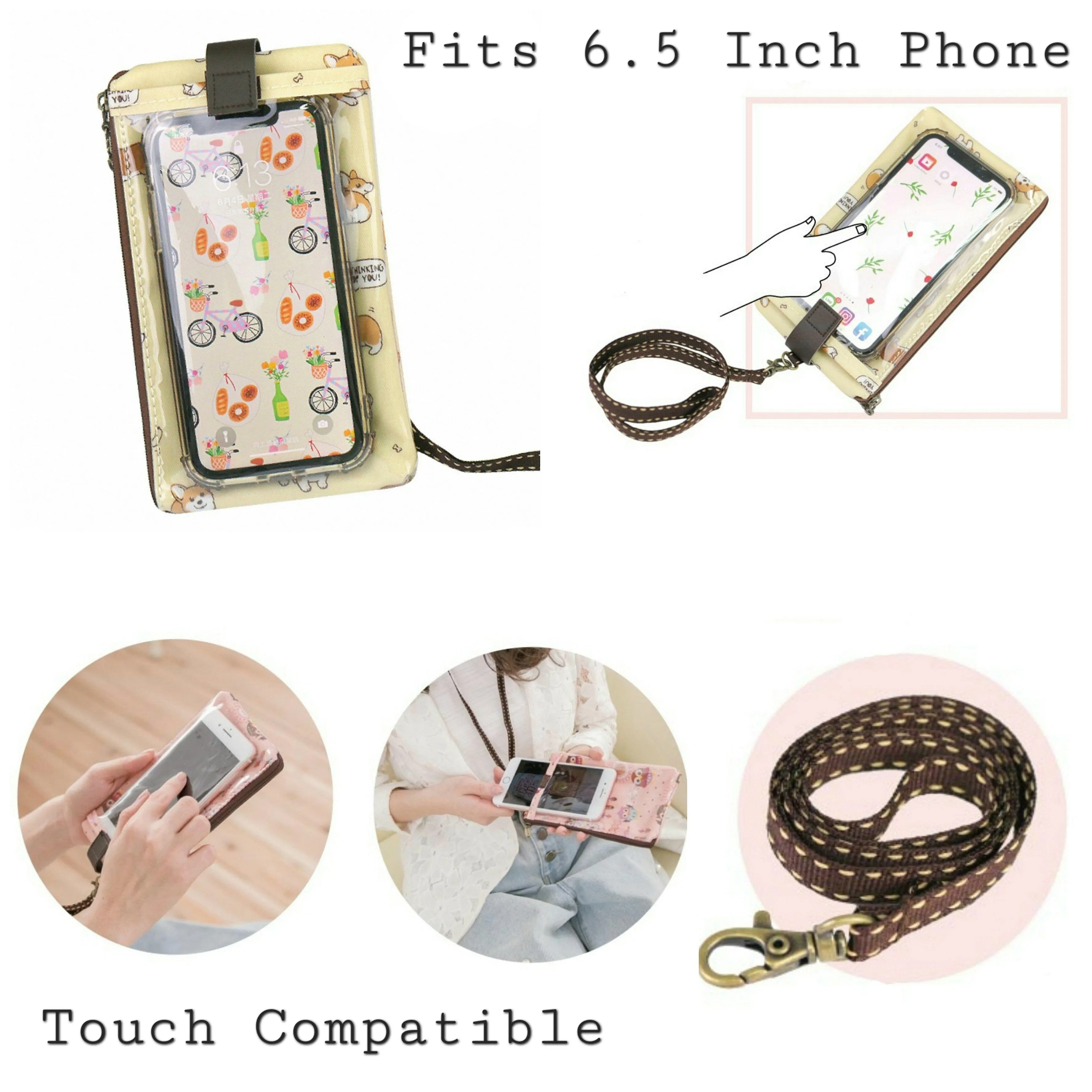 Pink Cat Yoga Phone Pouch