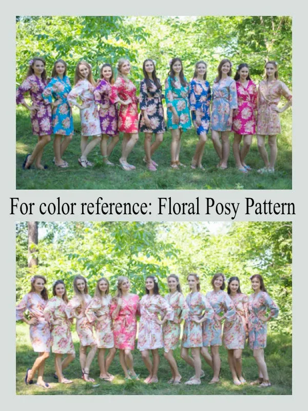Pink Charming Collars Style Caftan in Floral Posy Pattern
